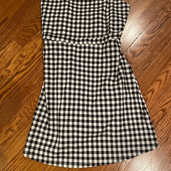Asos Black and White Plaid Dress Size 12 - Picture 2 of 6